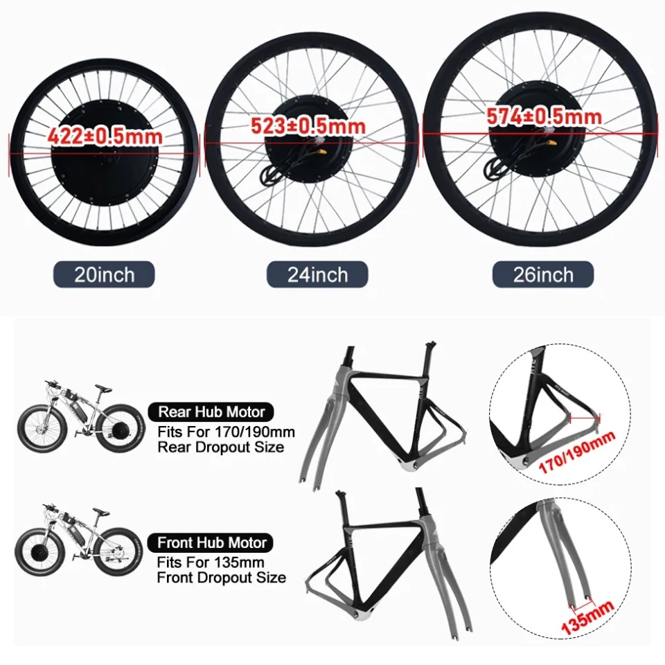Kit di conversione motore per  - Fat Tire Ebike Conversion Kit 2000W recensione e prezzo