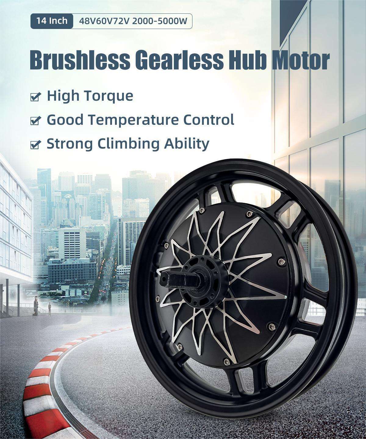 Motore BLDC da 14 pollici ad a - 72V 5000W Hub Motor Kit recensione e prezzo
